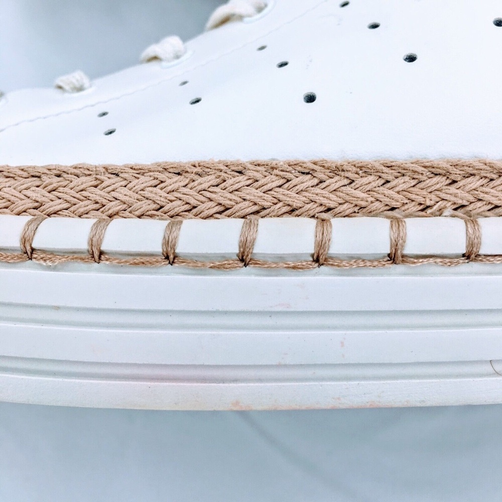 Sam Edelman Womens Sneaker White Leather Espadrille Kavi Sz 10 - Picture 13 of 14